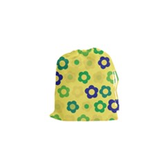 Floral Pattern Drawstring Pouches (xs)  by Valentinaart
