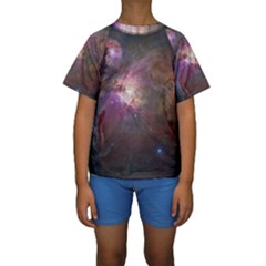 Orion Nebula Kids  Short Sleeve Swimwear by SpaceShop