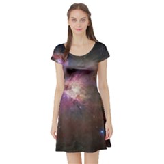 Orion Nebula Short Sleeve Skater Dress by SpaceShop