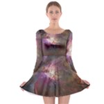 Orion Nebula Long Sleeve Skater Dress