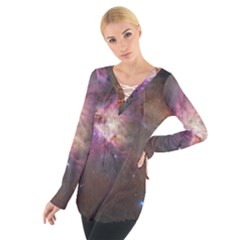 Orion Nebula Women s Tie Up Tee by SpaceShop
