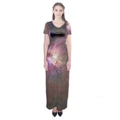 Orion Nebula Short Sleeve Maxi Dress by SpaceShop