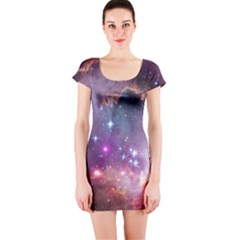 Small Magellanic Cloud Short Sleeve Bodycon Dress by SpaceShop