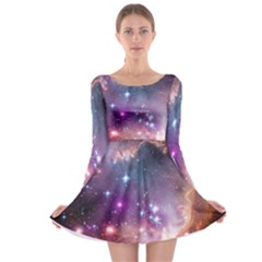 Small Magellanic Cloud Long Sleeve Skater Dress by SpaceShop