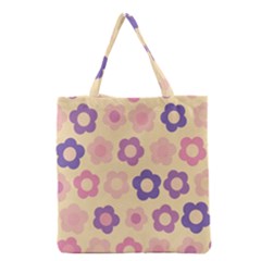 Floral Pattern Grocery Tote Bag by Valentinaart