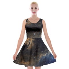 Seagull Nebula Velvet Skater Dress by SpaceShop