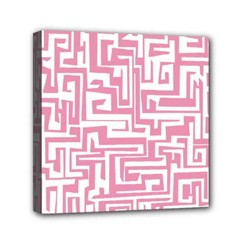 Pink Pattern Mini Canvas 6  X 6  by Valentinaart