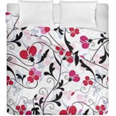 Floral Pattern Duvet Cover Double Side (king Size) by Valentinaart