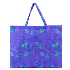 Floral Pattern Zipper Large Tote Bag by Valentinaart