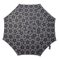 Star Grey Black Line Space Hook Handle Umbrellas (large) by Alisyart