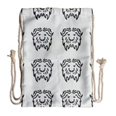 Animal Bison Grey Wild Drawstring Bag (large)