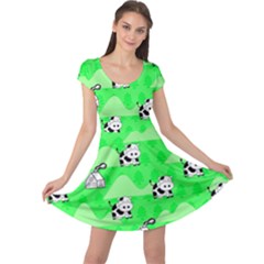 Animals Cow Home Sweet Tree Green Cap Sleeve Dresses by Alisyart