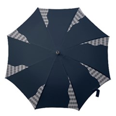 Argyle Triangle Plaid Blue Grey Hook Handle Umbrellas (large) by Alisyart
