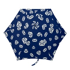 Envelope Letter Sand Blue White Masage Mini Folding Umbrellas
