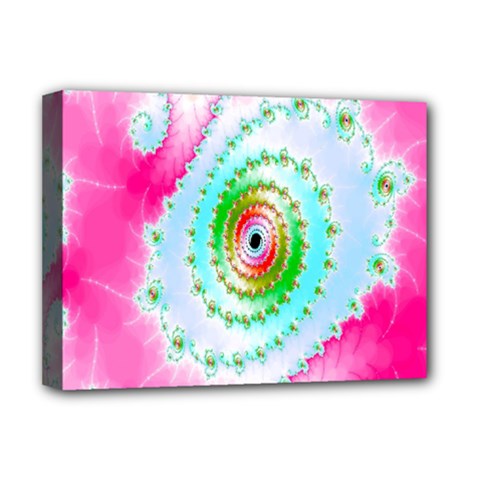 Decorative Fractal Spiral Deluxe Canvas 16  X 12   by Simbadda