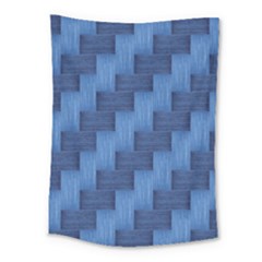 Blue Pattern Medium Tapestry by Valentinaart
