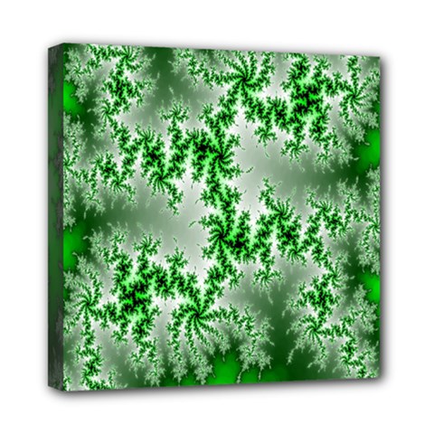 Green Fractal Background Mini Canvas 8  X 8  by Simbadda