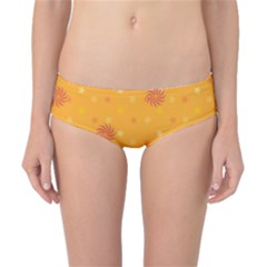 Star White Fan Orange Gold Classic Bikini Bottoms by Alisyart