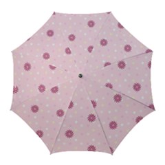 Star White Fan Pink Golf Umbrellas by Alisyart