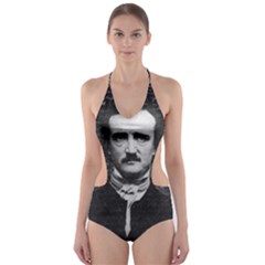 Edgar Allan Poe  Cut-out One Piece Swimsuit by Valentinaart