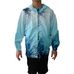 Feathery Background Hooded Wind Breaker (kids) by Simbadda