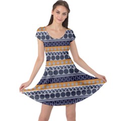 Abstract Elegant Background Pattern Cap Sleeve Dresses by Simbadda
