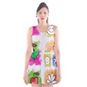 A Set Of Watercolour Icons Scoop Neck Skater Dress View1