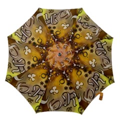 Symbols On Gradient Background Embossed Hook Handle Umbrellas (medium) by Amaryn4rt