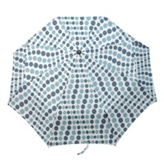 Circle Blue Grey Line Waves Folding Umbrellas by Alisyart