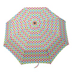 Colorful Floral Seamless Red Blue Green Pink Folding Umbrellas by Alisyart