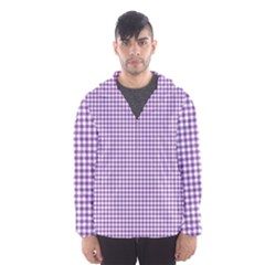 Purple Tablecloth Plaid Line Hooded Wind Breaker (men)