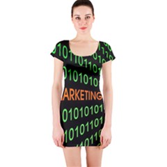 Marketing Runing Number Short Sleeve Bodycon Dress by Alisyart