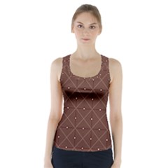 Coloured Line Squares Plaid Triangle Brown Line Chevron Racer Back Sports Top by Alisyart