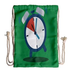 Alarm Clock Weker Time Red Blue Green Drawstring Bag (large) by Alisyart