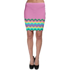 Easter Chevron Pattern Stripes Bodycon Skirt by Amaryn4rt