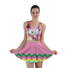 Easter Chevron Pattern Stripes Mini Skirt by Amaryn4rt