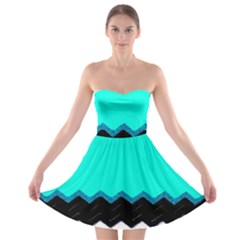 Pattern Digital Painting Lines Art Strapless Bra Top Dress by Amaryn4rt