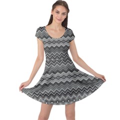 Greyscale Zig Zag Cap Sleeve Dresses by Amaryn4rt