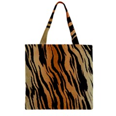 Tiger Animal Print A Completely Seamless Tile Able Background Design Pattern Zipper Grocery Tote Bag by Amaryn4rt