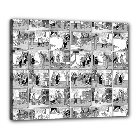 Old Comic Strip Canvas 20  X 16  by Valentinaart