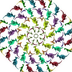 Multicolor Dinosaur Background Hook Handle Umbrellas (medium) by Amaryn4rt