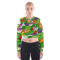 Vegetables  Women s Cropped Sweatshirt by Valentinaart