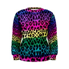 Cheetah Neon Rainbow Animal Women s Sweatshirt by Alisyart