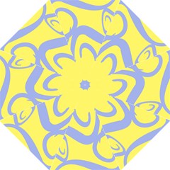 Doodle Shapes Large Waves Grey Yellow Chevron Hook Handle Umbrellas (large) by Alisyart