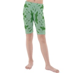 Green Hole Kids  Mid Length Swim Shorts by Alisyart