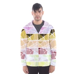 Geometric Mosaic Line Rainbow Hooded Wind Breaker (men) by Alisyart