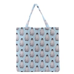 Penguin Animals Ice Snow Blue Cool Grocery Tote Bag by Alisyart