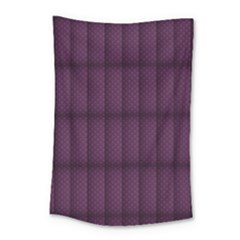 Plaid Purple Small Tapestry