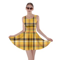 Plaid Yellow Line Skater Dress by Alisyart