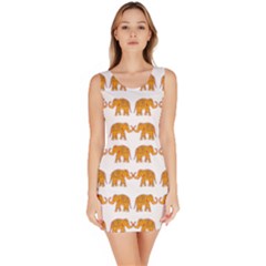 Indian Elephant  Sleeveless Bodycon Dress by Valentinaart